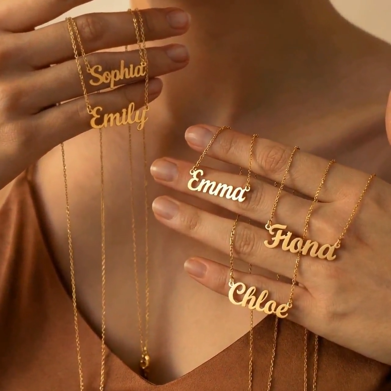 Gold Name Necklace, Minimalist Name Jewelry